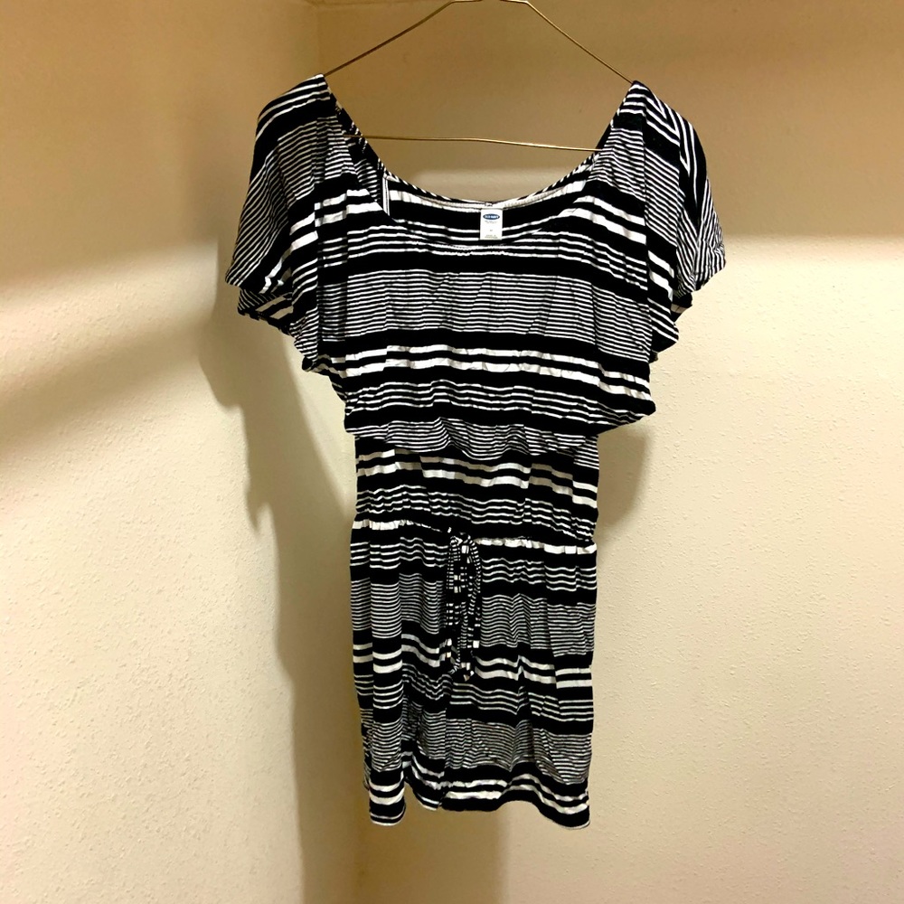 Black and white romper.
